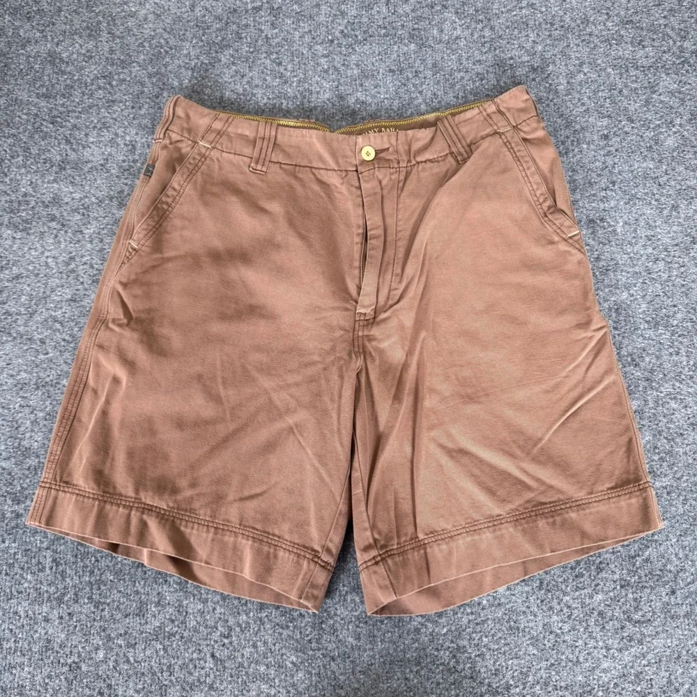 Tommy Bahama Mens Chino Short Size 33 Brown Cotton Flat Front Casual Resort Golf